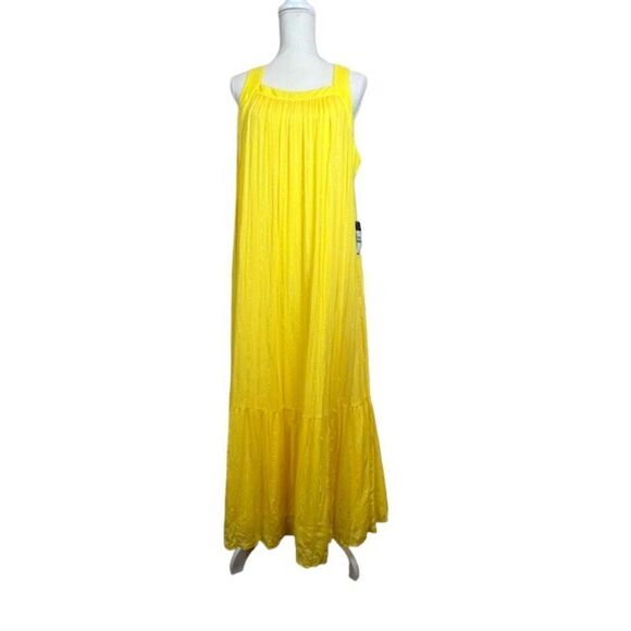NWT Rachel Roy June Sunshine Combo Maxi Dress Yellow Sleeveless Size XXL - Picture 1 of 12